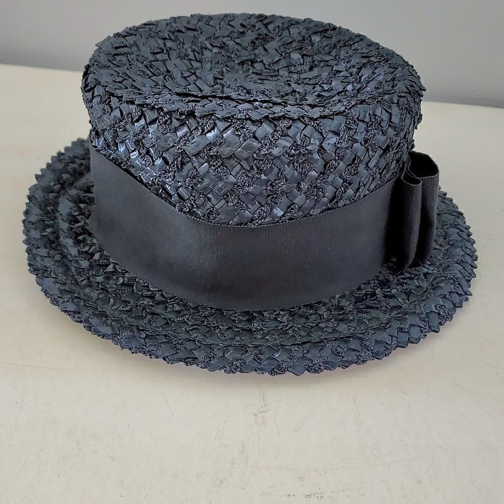 Vintage union made tag USA blue paper hat one size